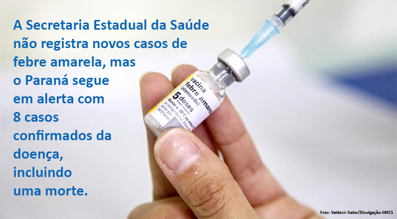 Paraná segue em alerta contra a febre amarela