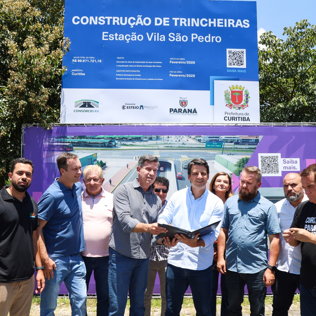 Obras das Trincheiras da Estação Vila São Pedro em Curitiba