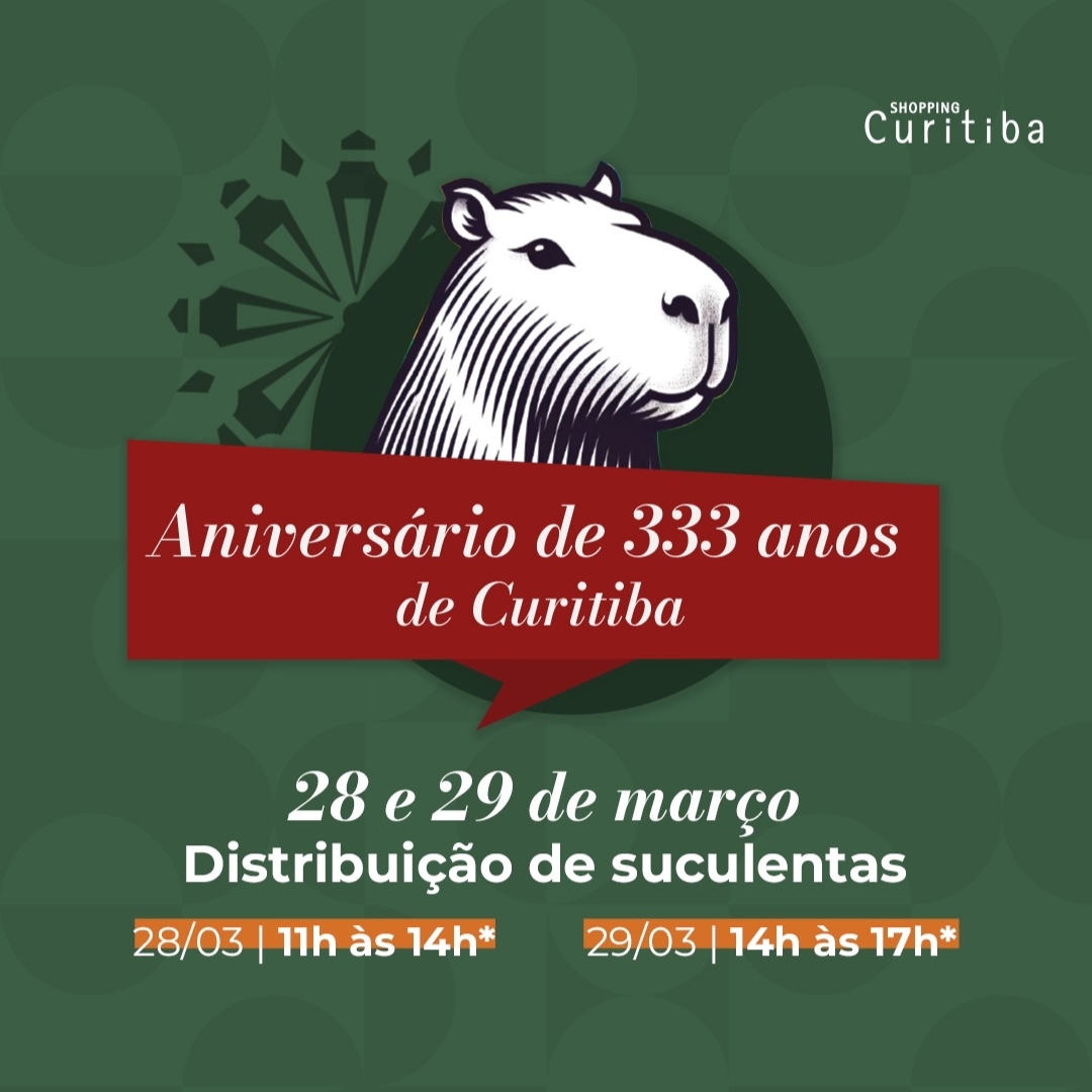 Shopping Curitiba celebra os 333 anos da capital com distribuição gratuita de suculentas