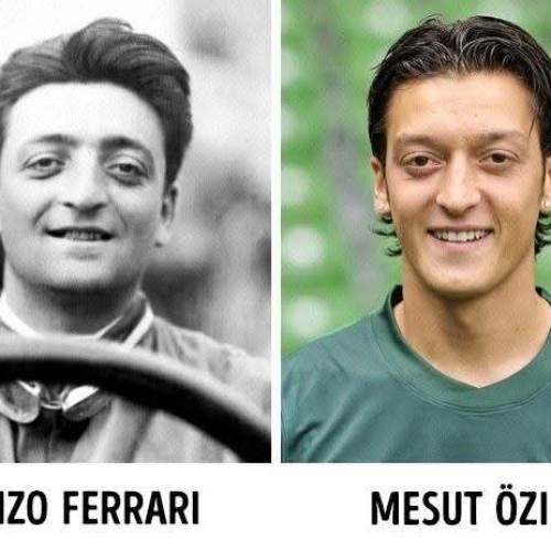 A Impressionante Semelhança entre Enzo Ferrari e Mesut Özil