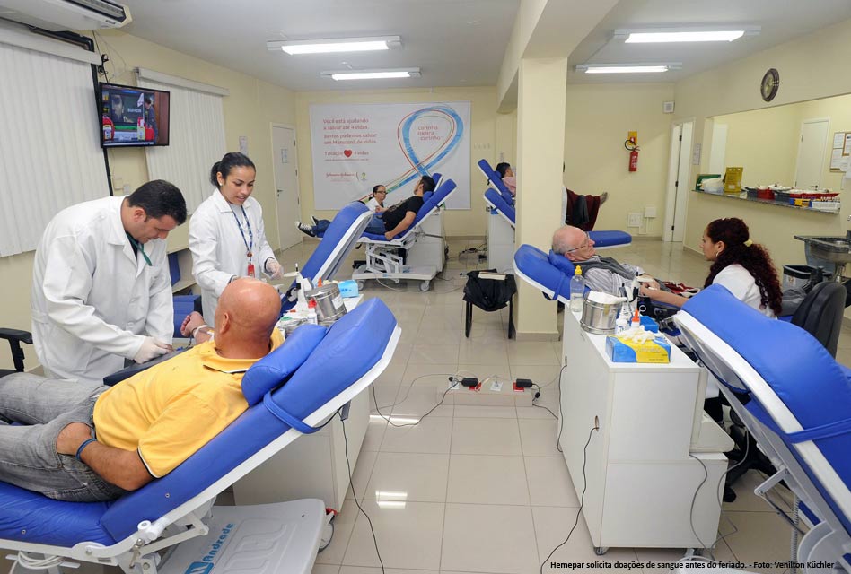 Hemepar solicita doações de sangue antes do feriado