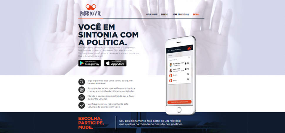 Aplicativo Poder do Voto permite acompanhar o trabalho de parlamentares