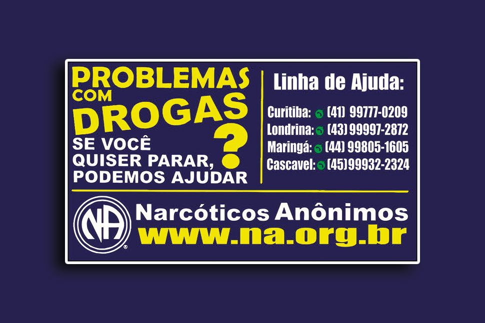 N.A. problemas com drogas? Podemos ajudar!