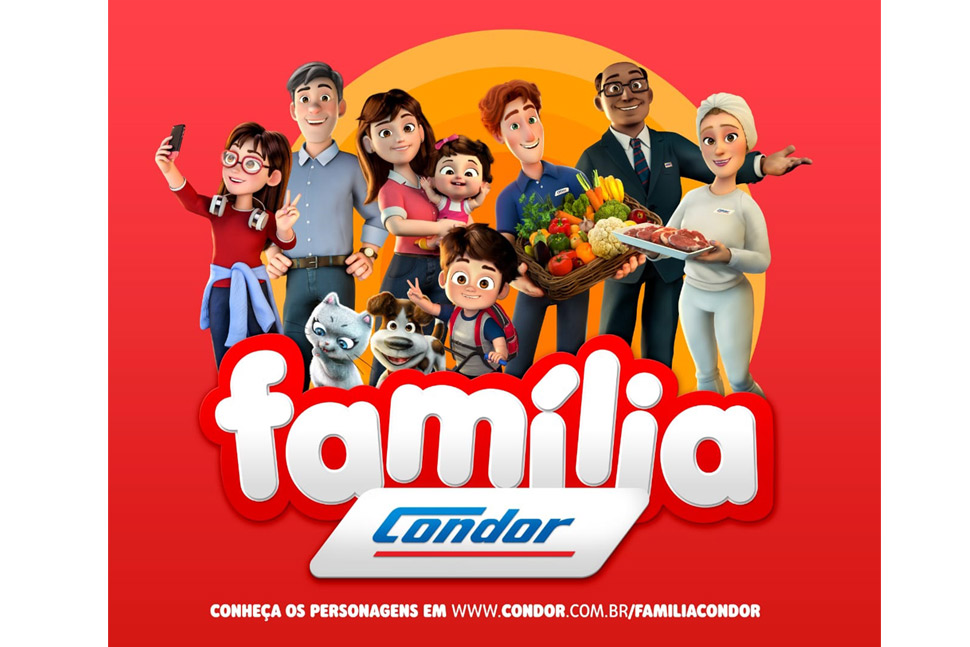 Condor inova com primeira campanha supermercadista em animação 3D do país