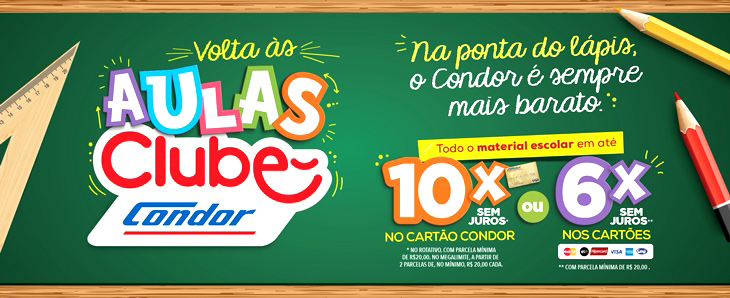 Volta às aulas do Condor foca na economia dos clientes e tem parcelamento diferenciado