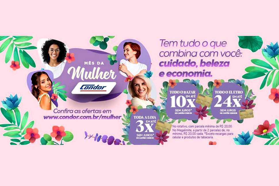 Condor comemora Mês da Mulher com promoções especiais