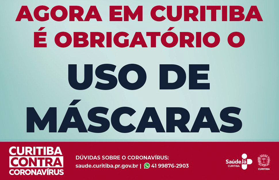 Uso de máscaras se torna obrigatório em Curitiba