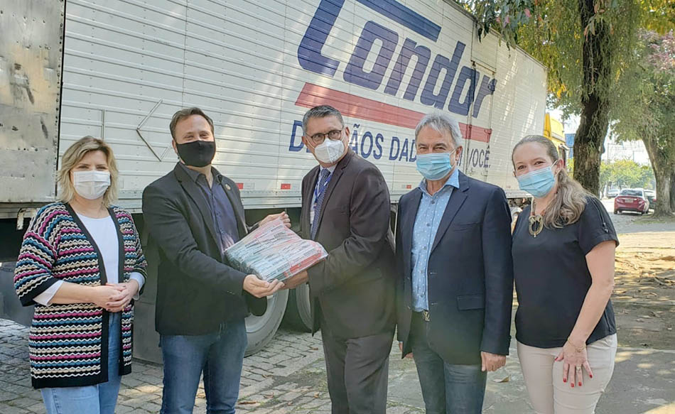 Doações de alimentos do Condor para Joinville atingem mais de 72 toneladas