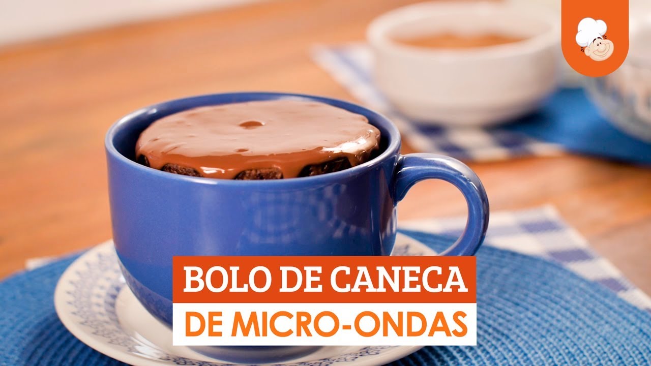 Bolo de caneca de micro-ondas. [Vídeo Receita]