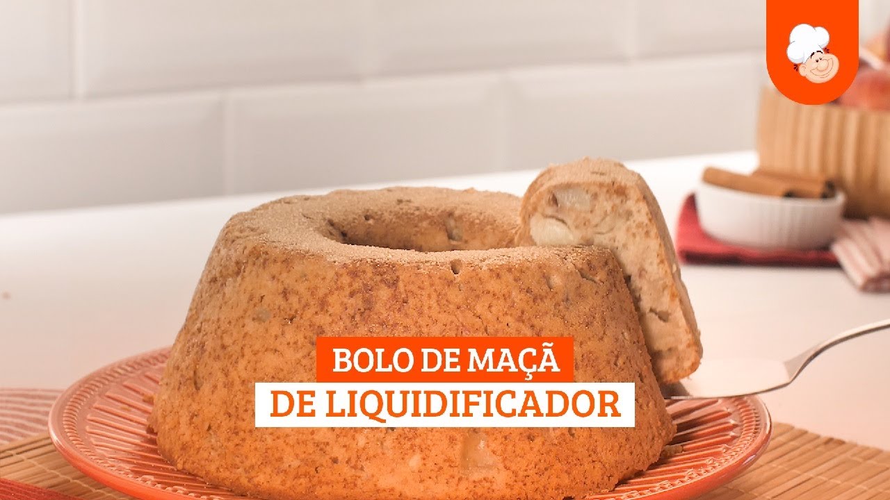 Bolo de maçã de liquidificador [Vídeo Receita]