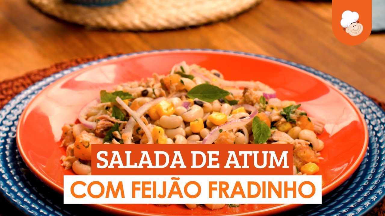 Salada de atum com feijão fradinho [Vídeo Receita]