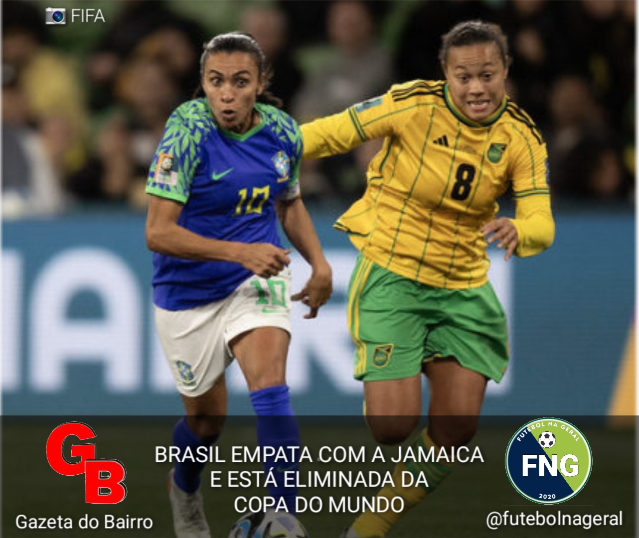 Brasil empata com a Jamaica e está eliminada da Copa do Mundo