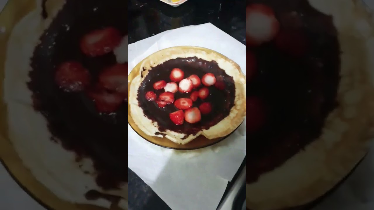 Panquecas de morango com chocolate [Vídeo Receita]