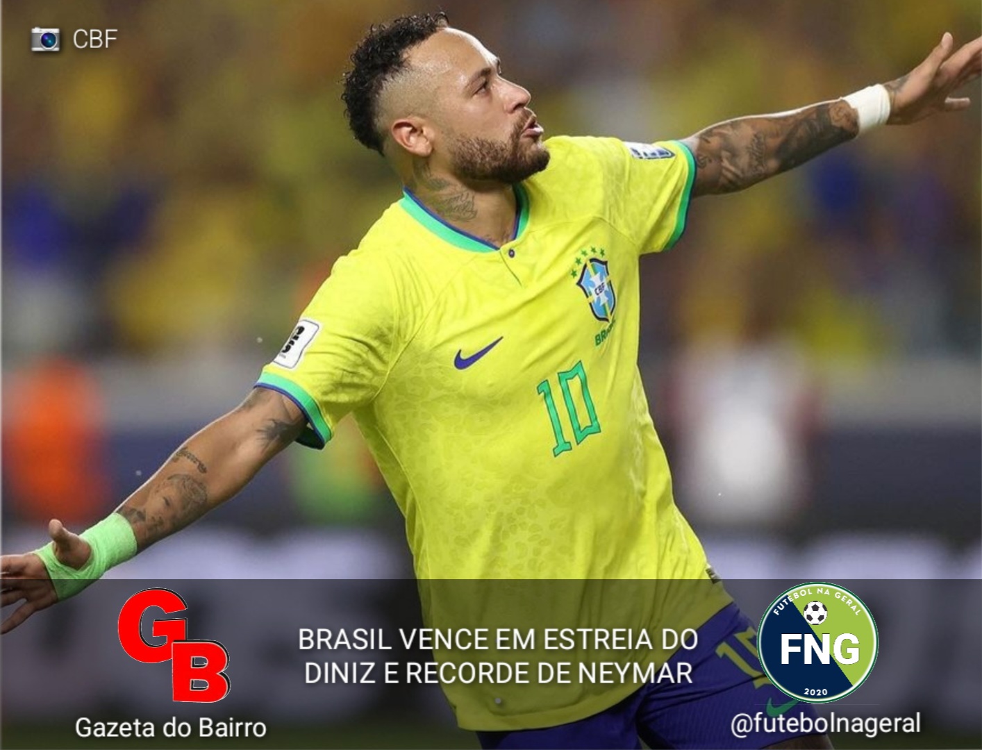 Brasil vence em estréia do Diniz e recorde de Neymar