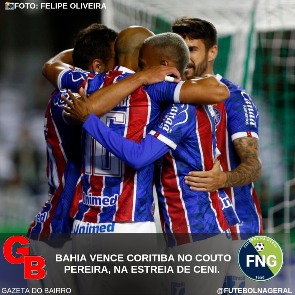 Bahia vence Coritiba no Couto Pereira, na estreia de Ceni.