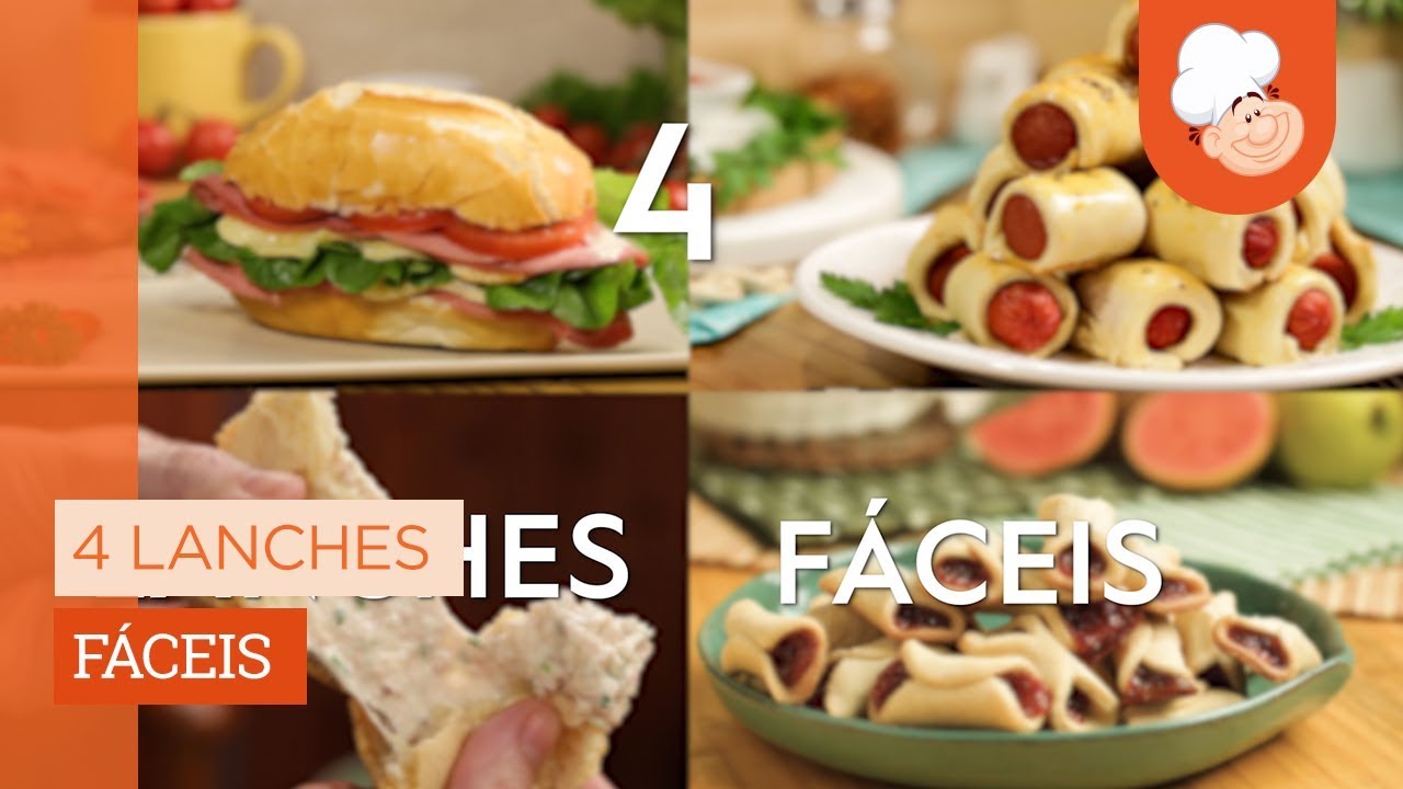 4 lanches fáceis — Receitas TudoGostoso [Vídeo Receita]