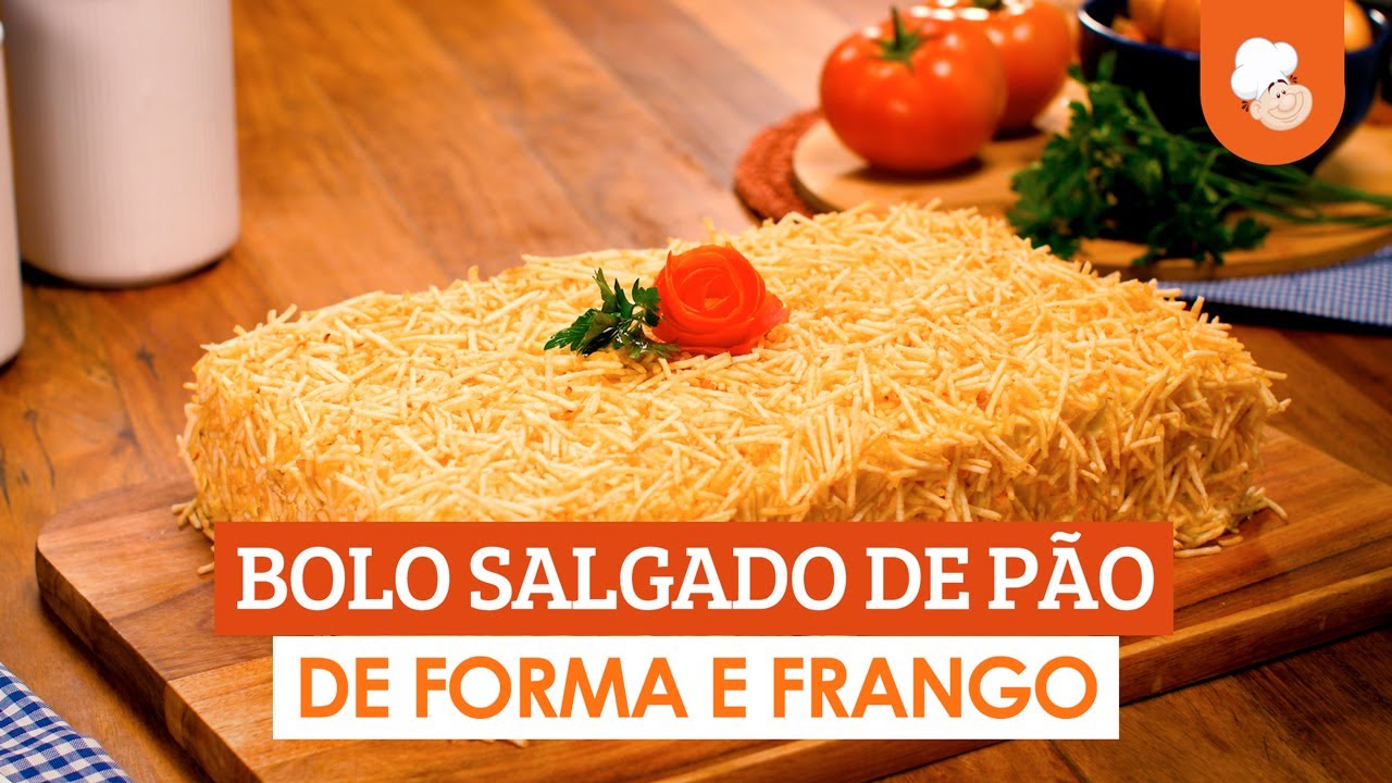 Bolo salgado de pão de forma [Vídeo Receita]