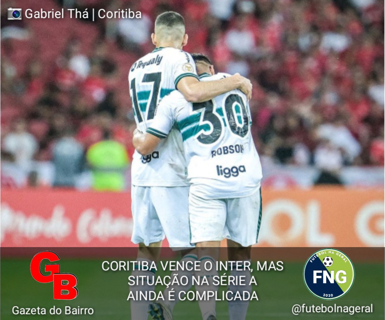 Coritiba vence o Inter, mas situação na Série A ainda é complicada