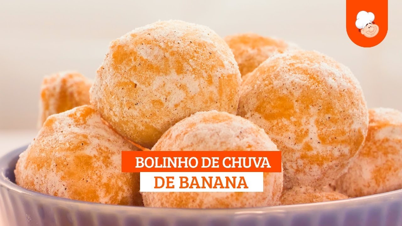 Bolinho de chuva de banana [Vídeo Receita]