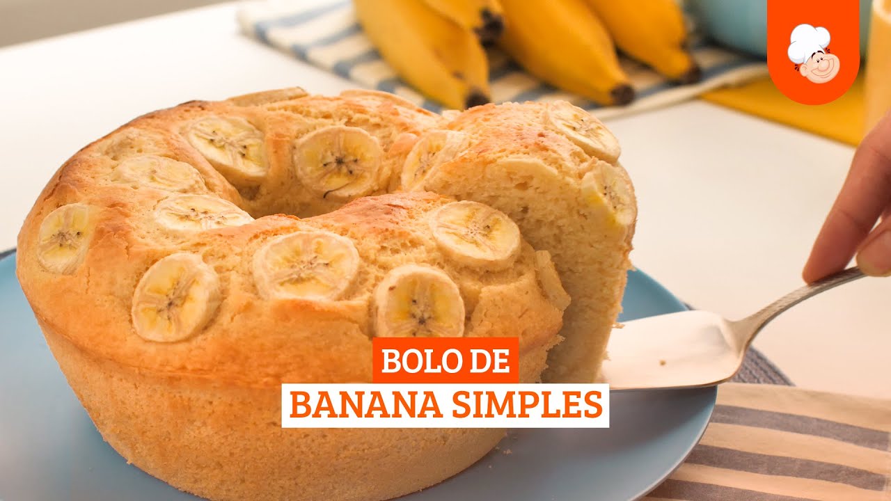 Bolo de banana simples [Vídeo Receita]