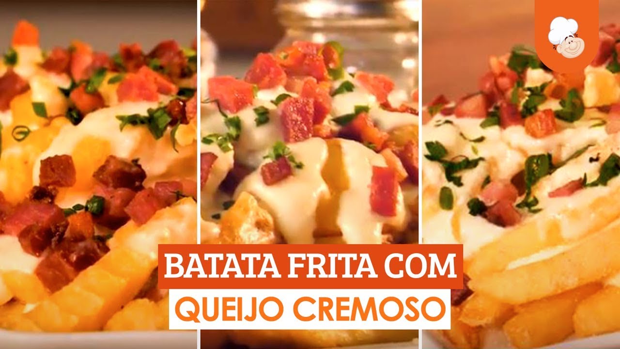 Batata frita com queijo cremoso e calabresa [Vídeo Receita]