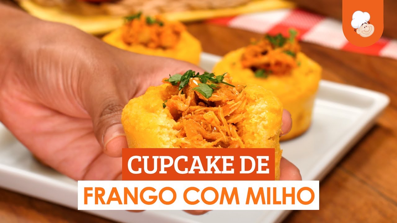 Cupcake de frango com milho [Vídeo Receita]