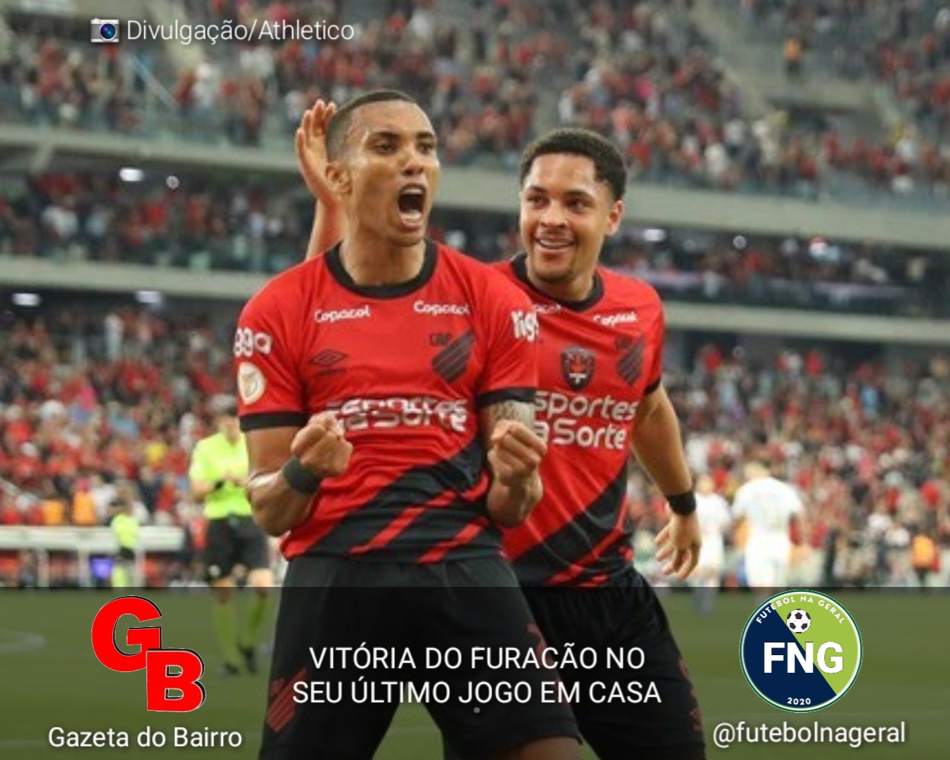 Vitória do Furacão no seu último jogo em casa