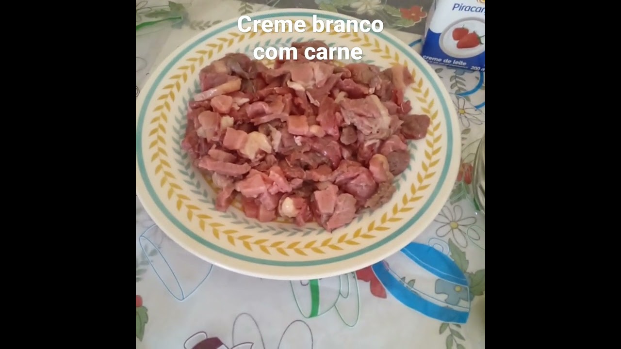 Creme branco com carne [Vídeo Receita]