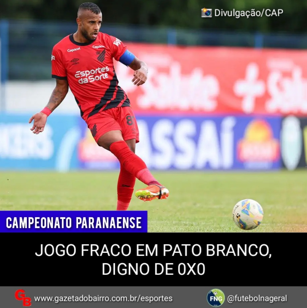 Jogo fraco em Pato Branco, digno de 0x0