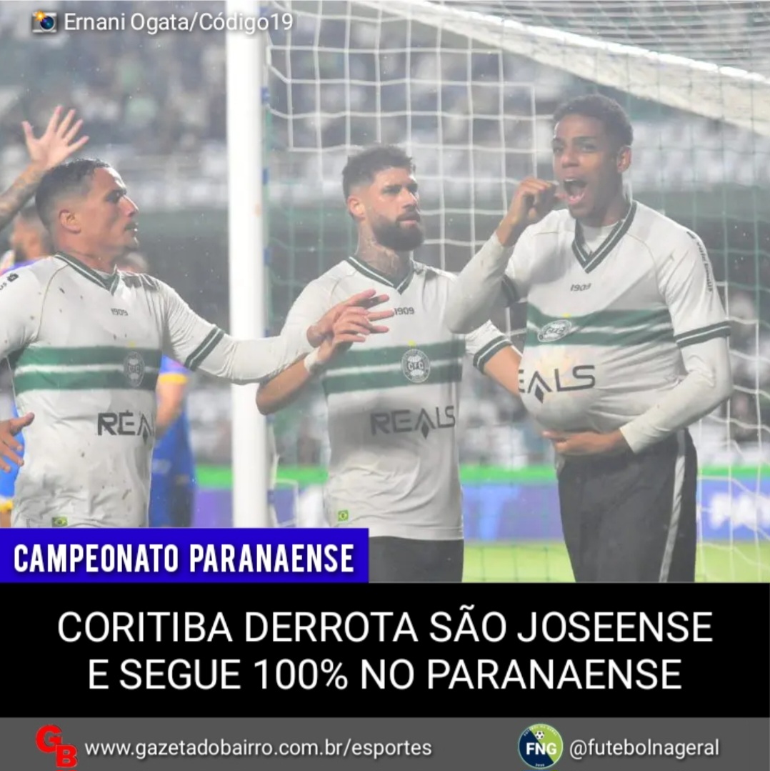 Coritiba derrota São Joseense e segue 100% no Paranaense