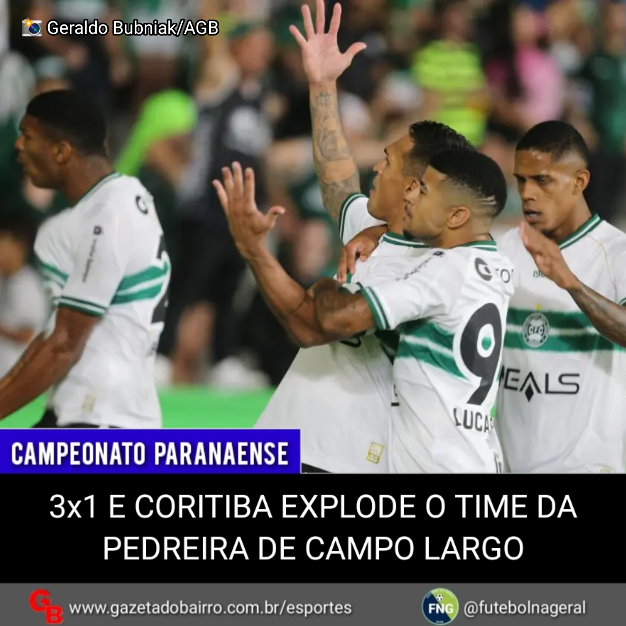 3x1 e Coritiba explode o time da pedreira de Campo Largo