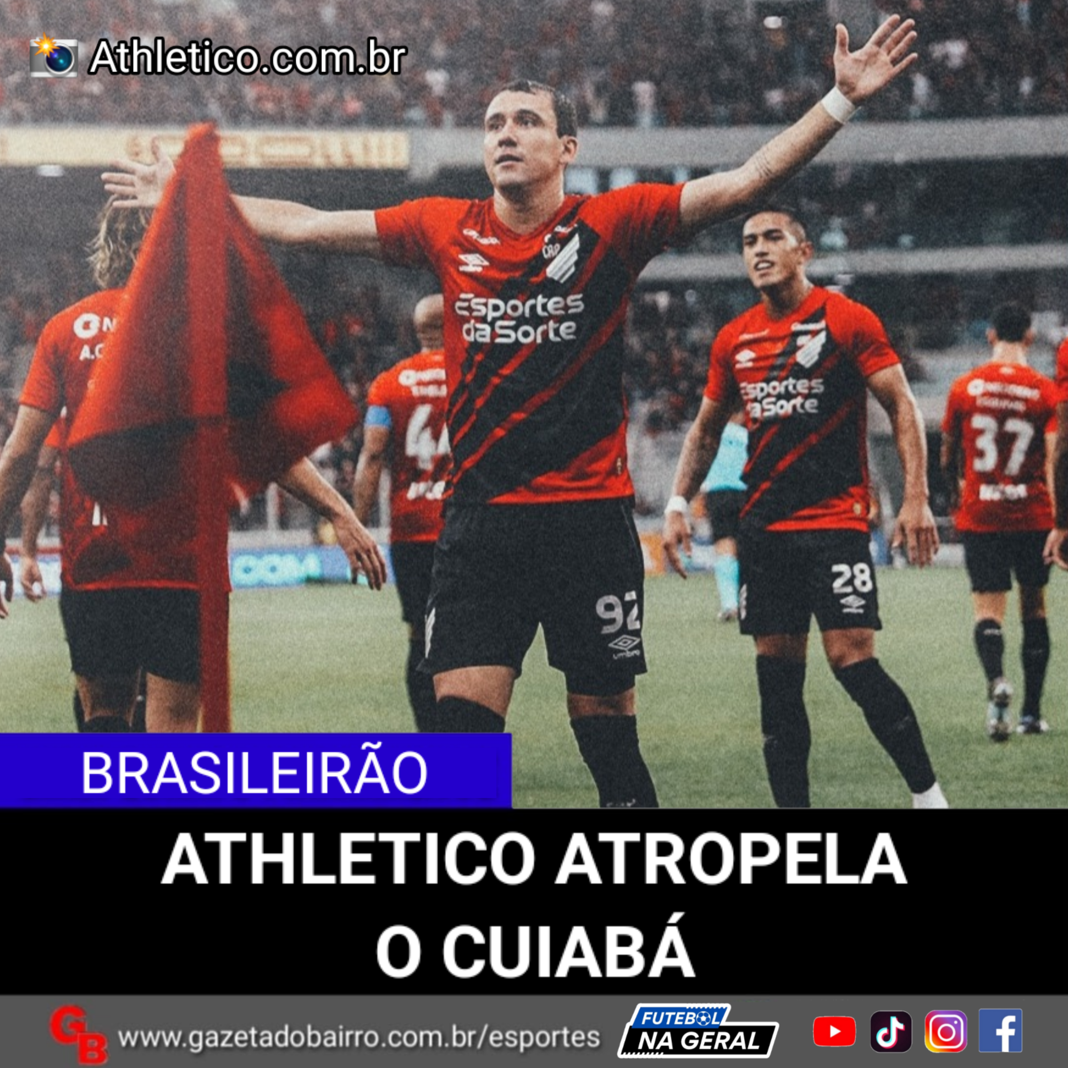 Athletico atropela o Cuiabá