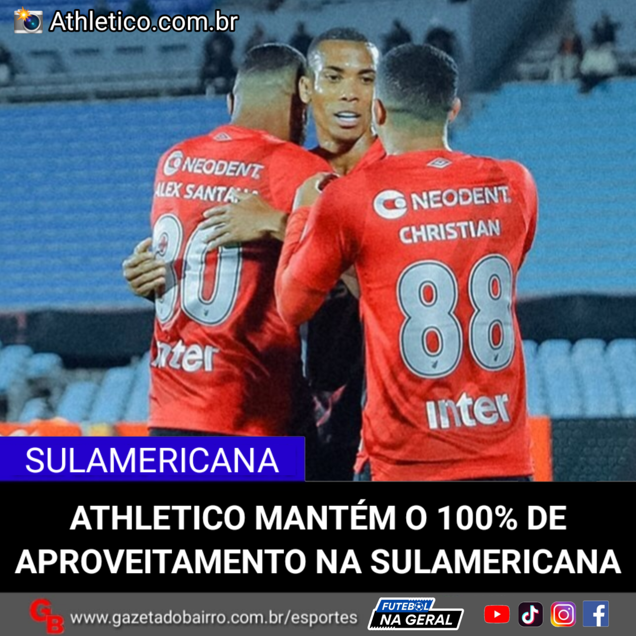 Athletico mantém o 100% de aproveitamento na Sul-Americana