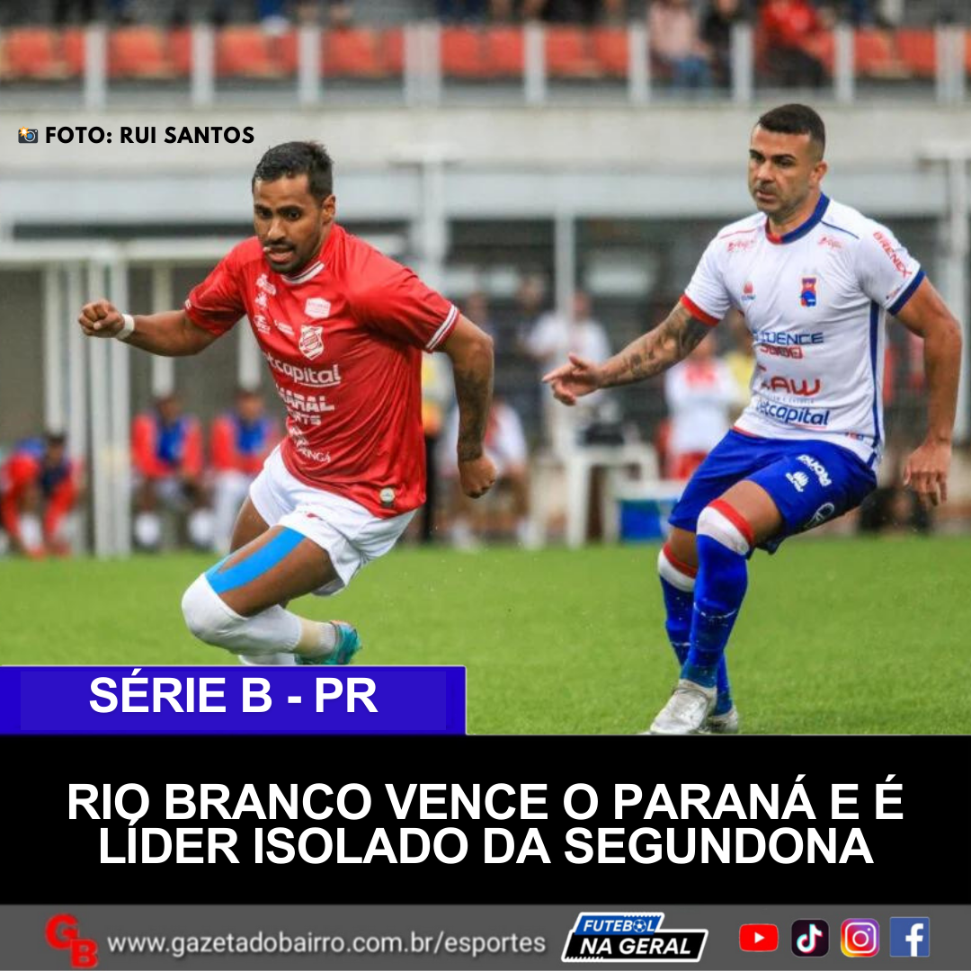 Rio Branco vence o Paraná Clube e é líder isolado da Segundona