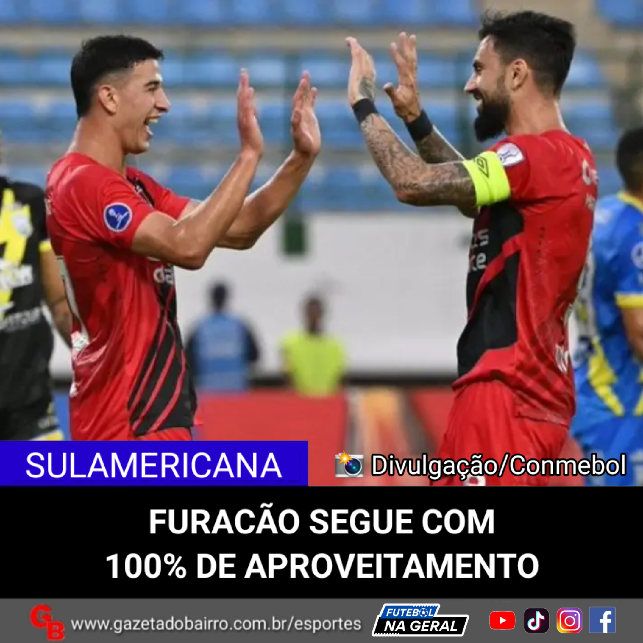 Furacão segue com 100% de aproveitamento na Sul-Americana