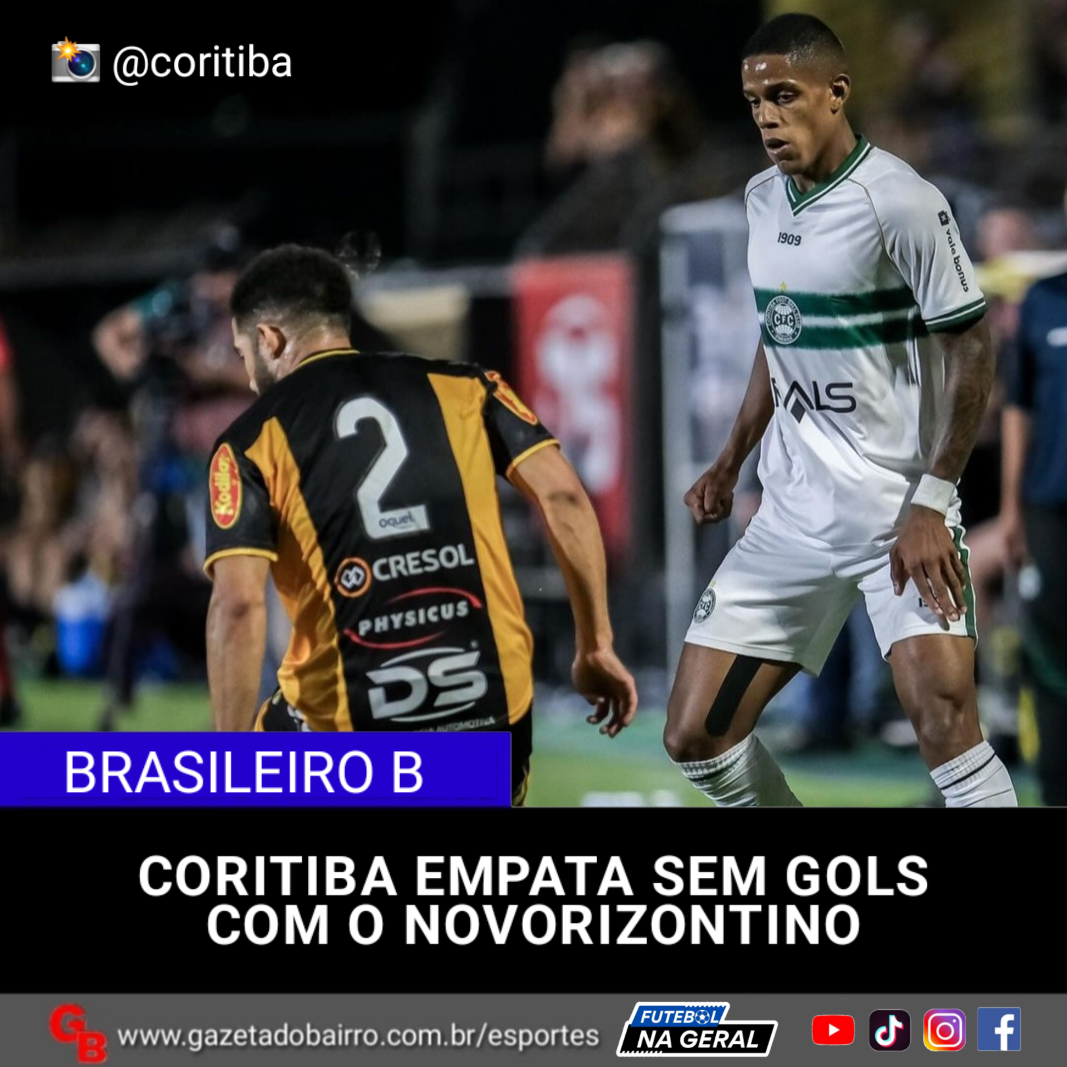 Coritiba empata sem gols com o Novorizontino