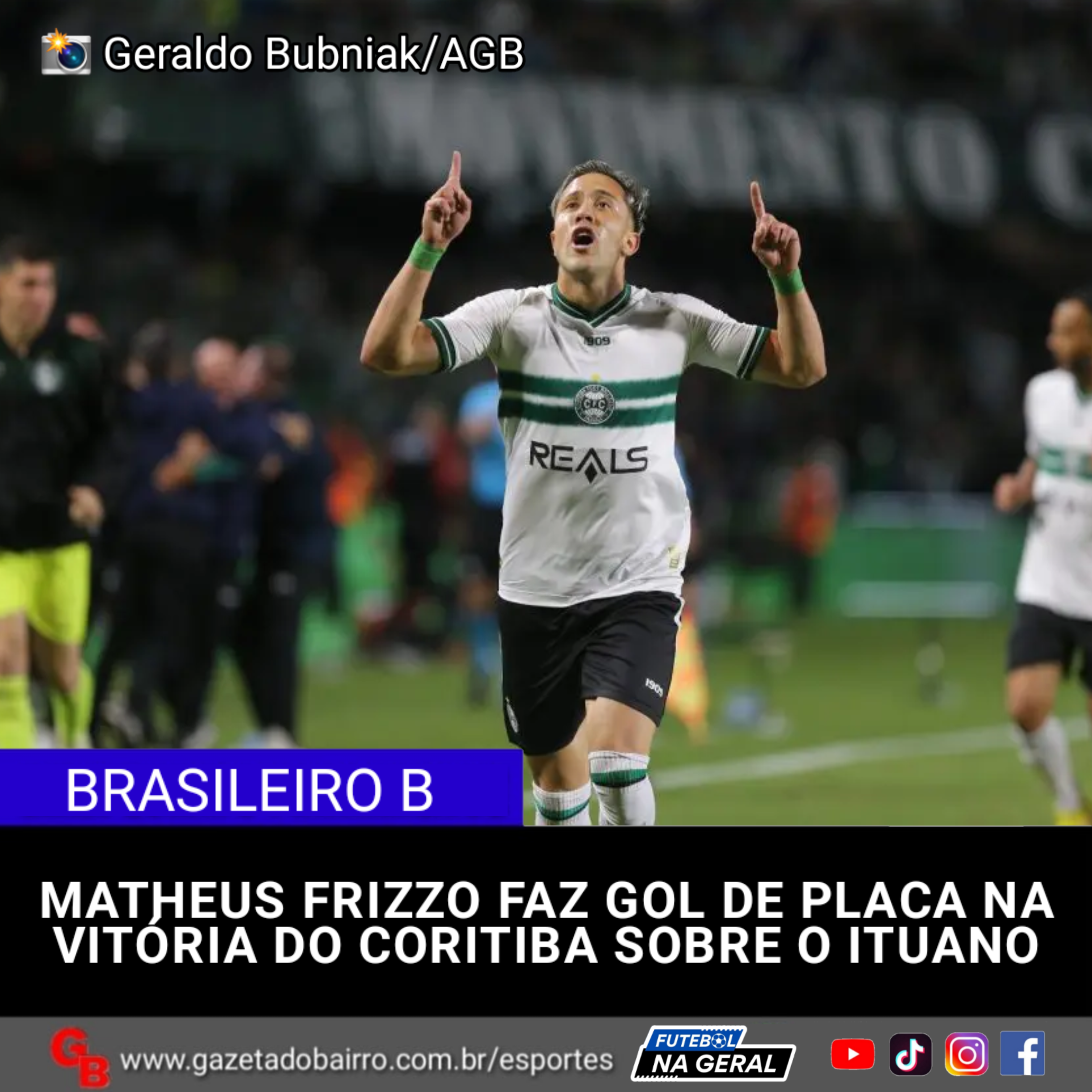 Matheus Frizzo faz gol de placa na vitória do Coritiba sobre o Ituano