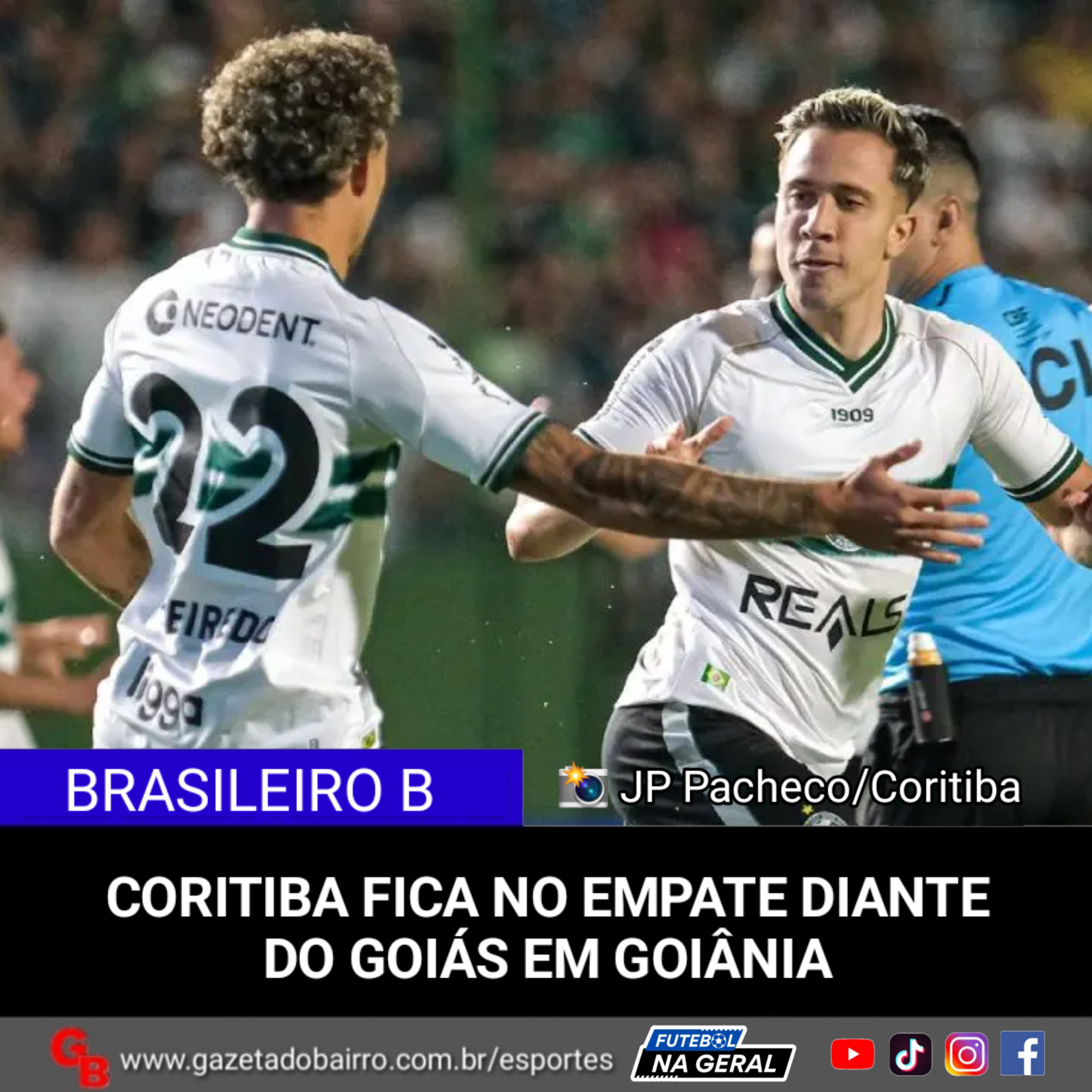 Coritiba fica no empate diante do Goiás em Goiânia