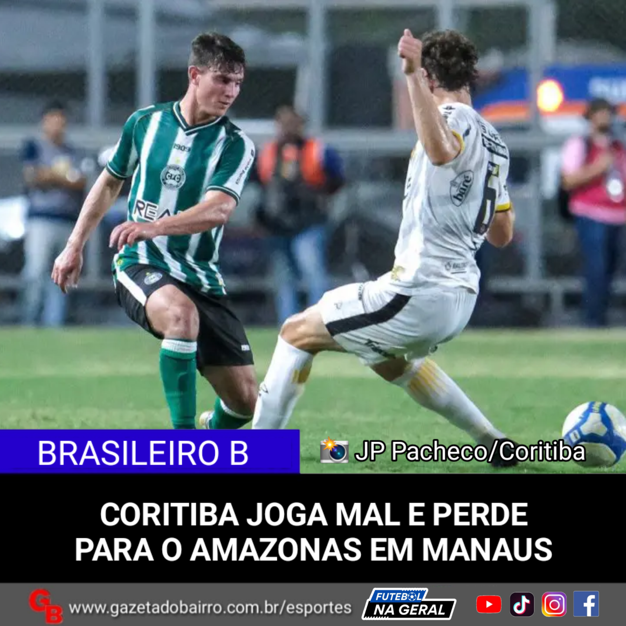 Coritiba joga mal e perde para o Amazonas em Manaus