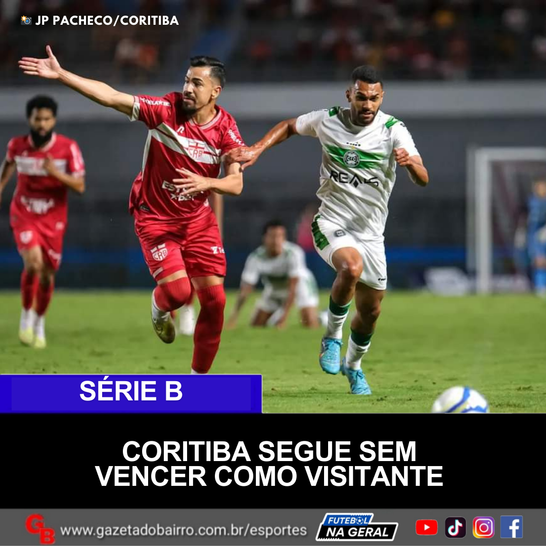 Coritiba segue sem vencer como visitante