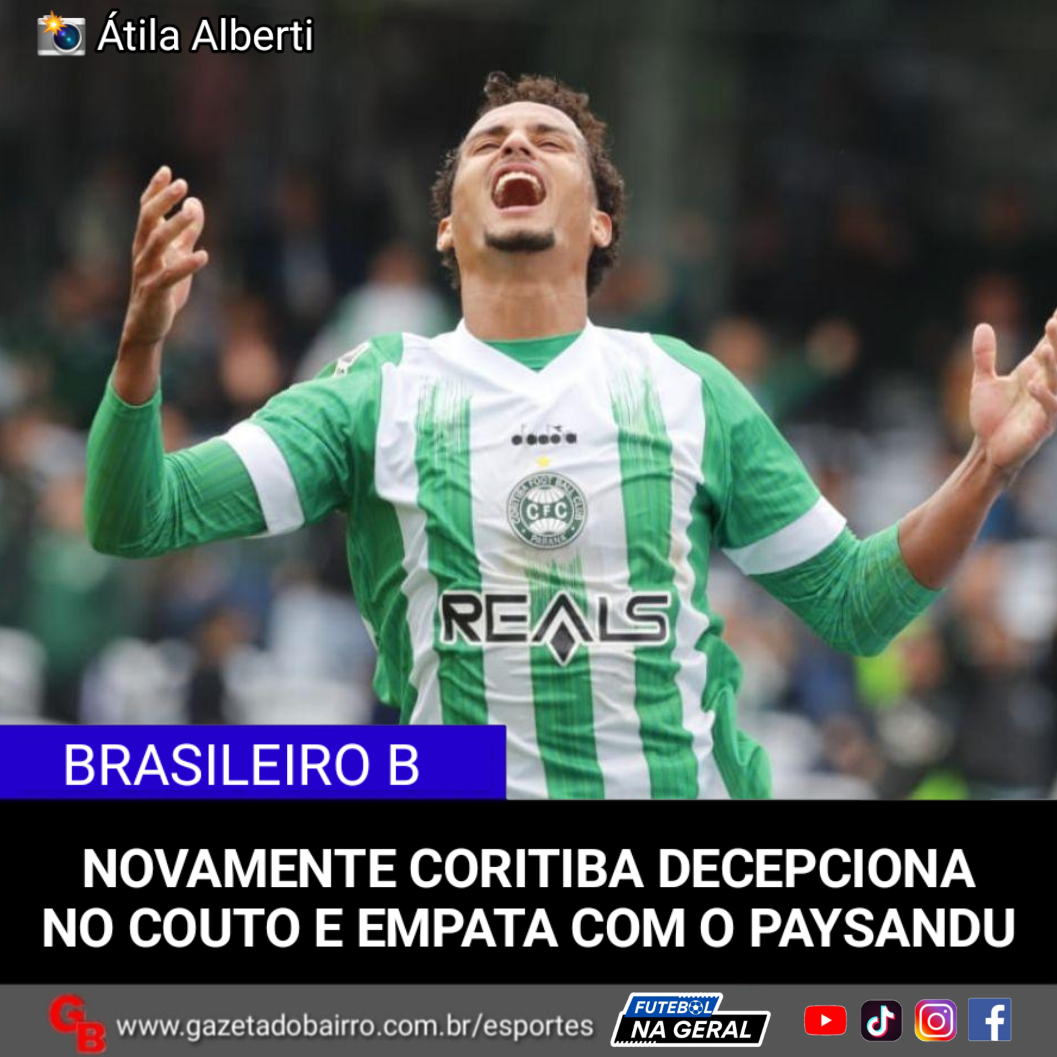 Novamente Coritiba decepciona no Couto e empata com o Paysandu