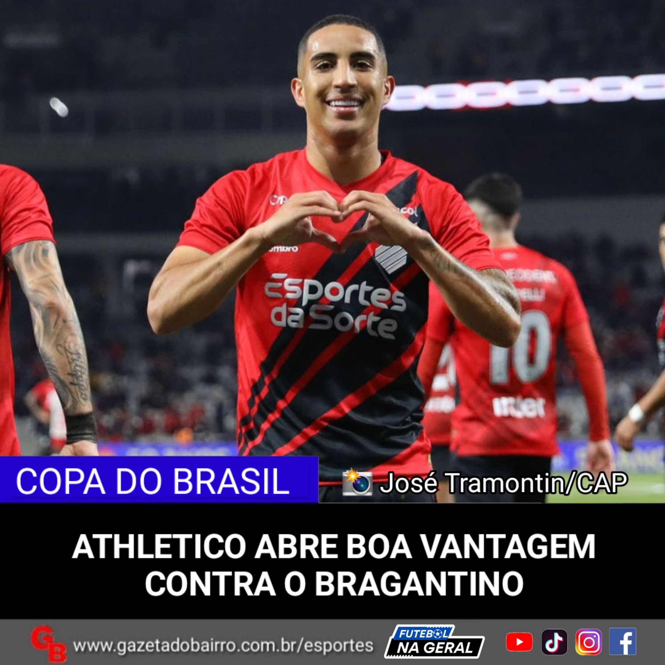 Athletico abre boa vantagem contra o Bragantino