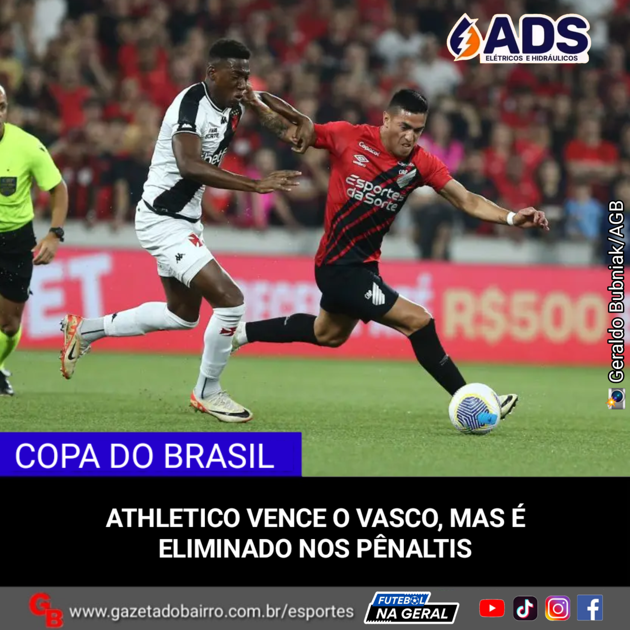 Athletico vence o Vasco, mas é eliminado nos pênaltis