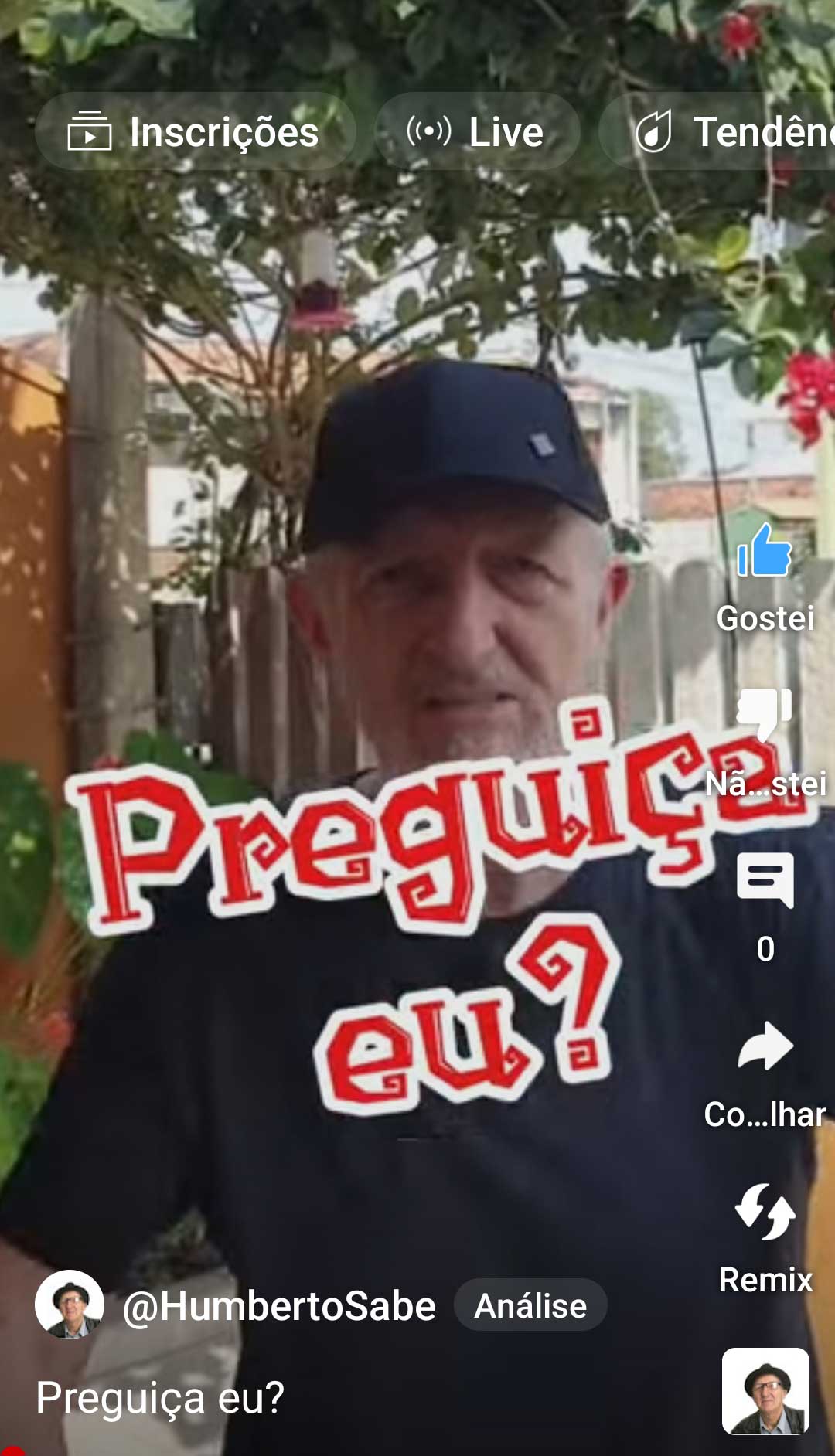 Preguiça? Eu?