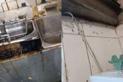 Vídeo flagra sujeira e baratas em cozinha de restaurante de Santos; ASSISTA